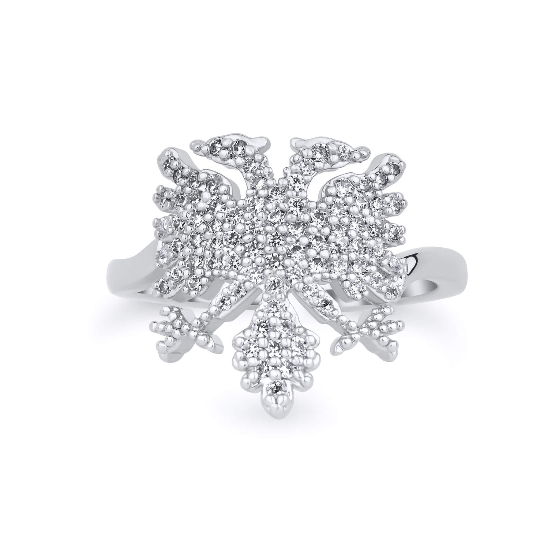 Albanien Wappen Ring Damen Silber Edelstahl – Adler