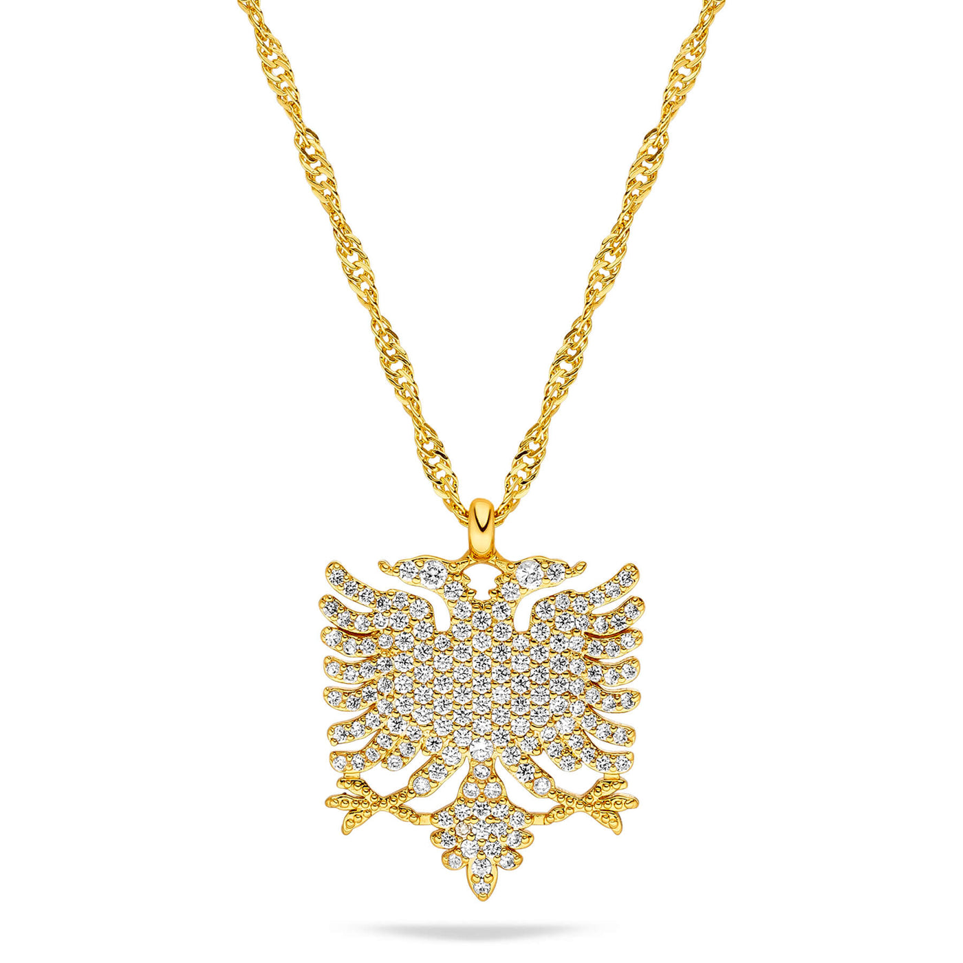 Albanien Wappen Kette Damen Gold vergoldet | d'origine