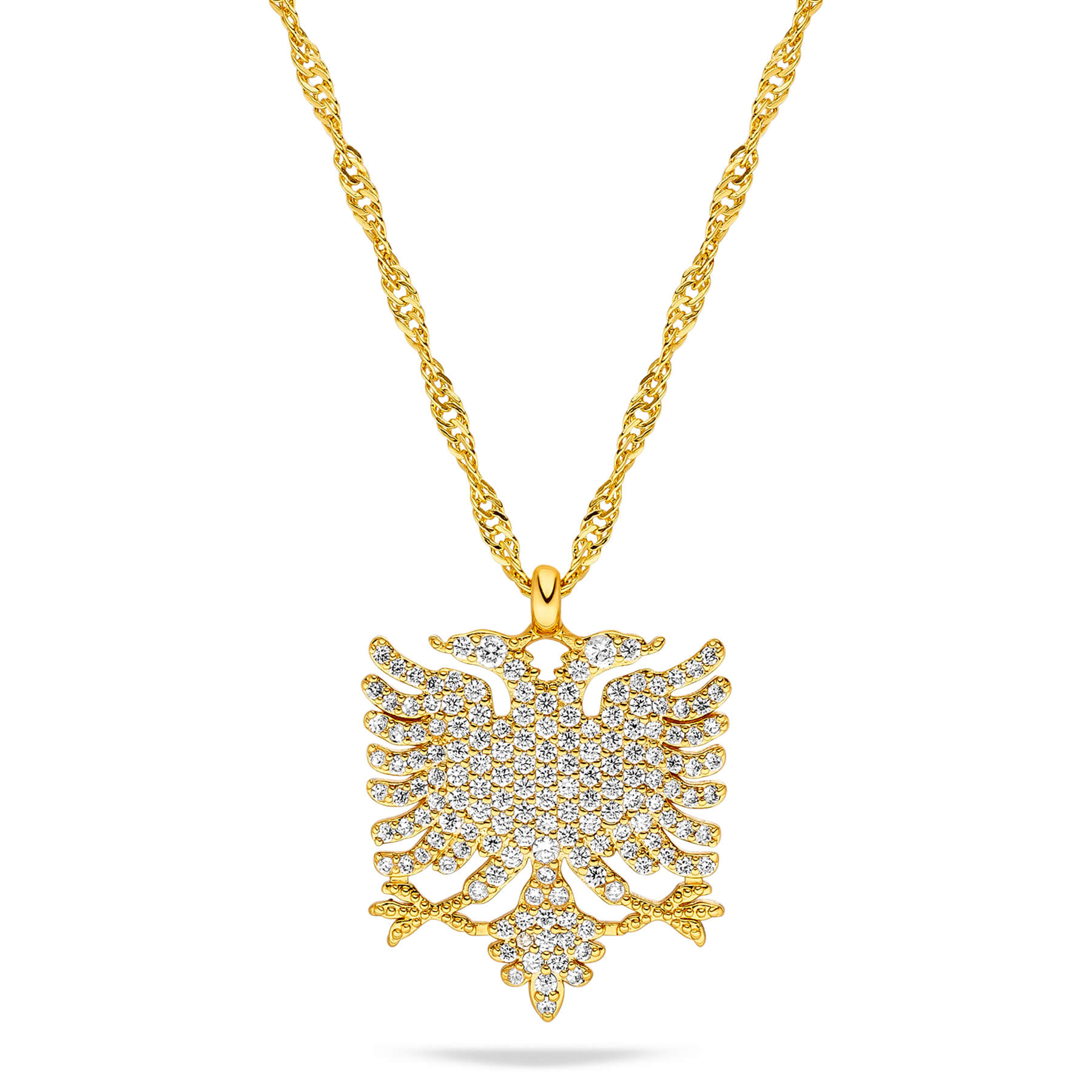 Albanien Wappen Kette Damen Gold vergoldet | d'origine