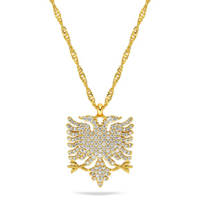 Albanien Wappen Kette Damen Gold vergoldet | d'origine