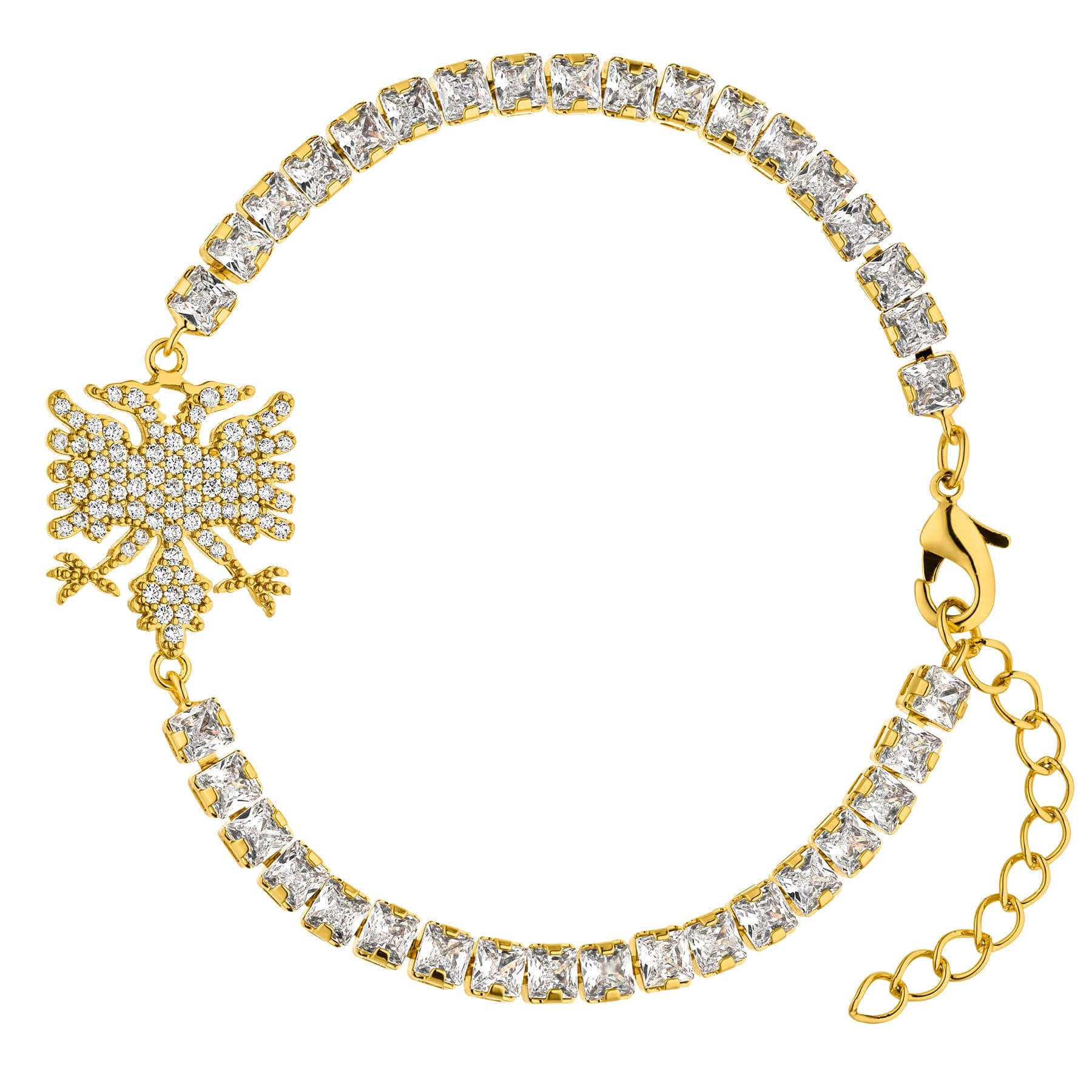 Albanien Wappen Armband Damen Gold vergoldet | d'origine
