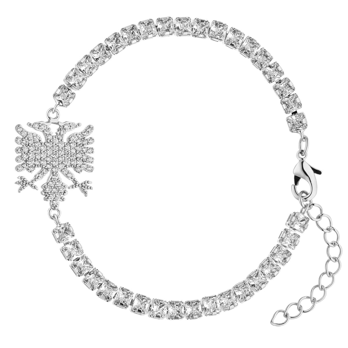 Albanien Wappen Armband Damen Silber Edelstahl – Adler