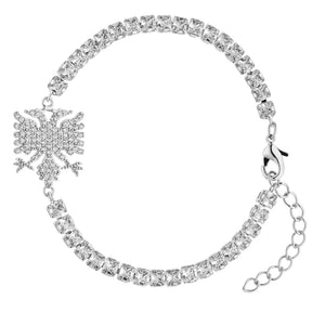 Albanien Wappen Armband Damen Silber Edelstahl – Adler