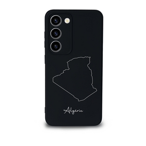 Algeria phone case for Samsung Galaxy S23 – back with map and lettering