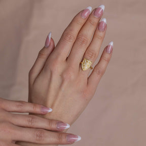 Bosnia Emblem Ring Women Model Photo – Ljiljan Lily