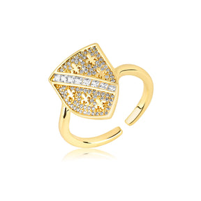 Bosnia Ljiljan Lily Emblem Ring Women 18K Gold | d'origine