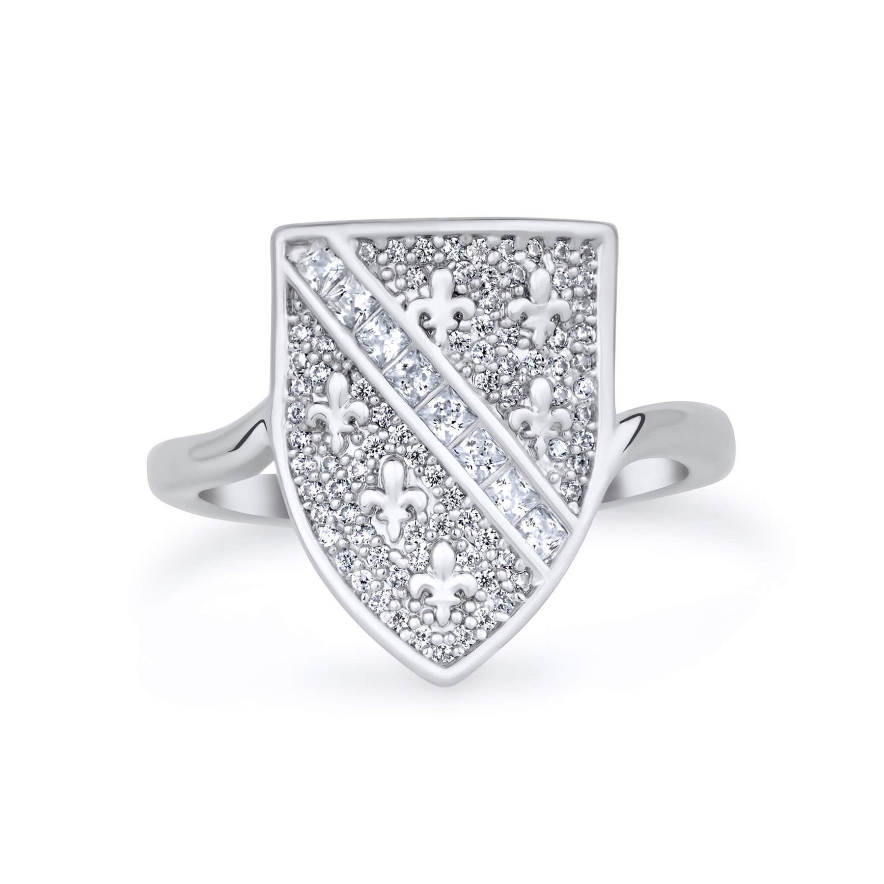 Bosnia Ljiljan Lily Emblem Ring Women Silver Stainless Steel | d'origine
