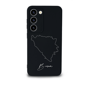 Bosnia phone case for Samsung Galaxy S23, S23+ and S23 Ultra – back with map and lettering