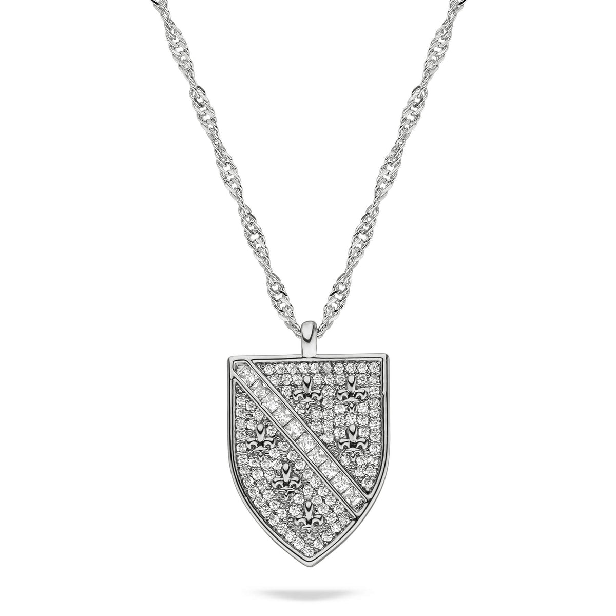 Bosnien Wappen Kette Damen Silber Edelstahl – Ljiljan Lilie
