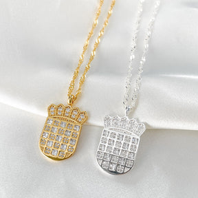 Kroatien Šahovnica Wappen Kette Damen 18K Gold | d'origine