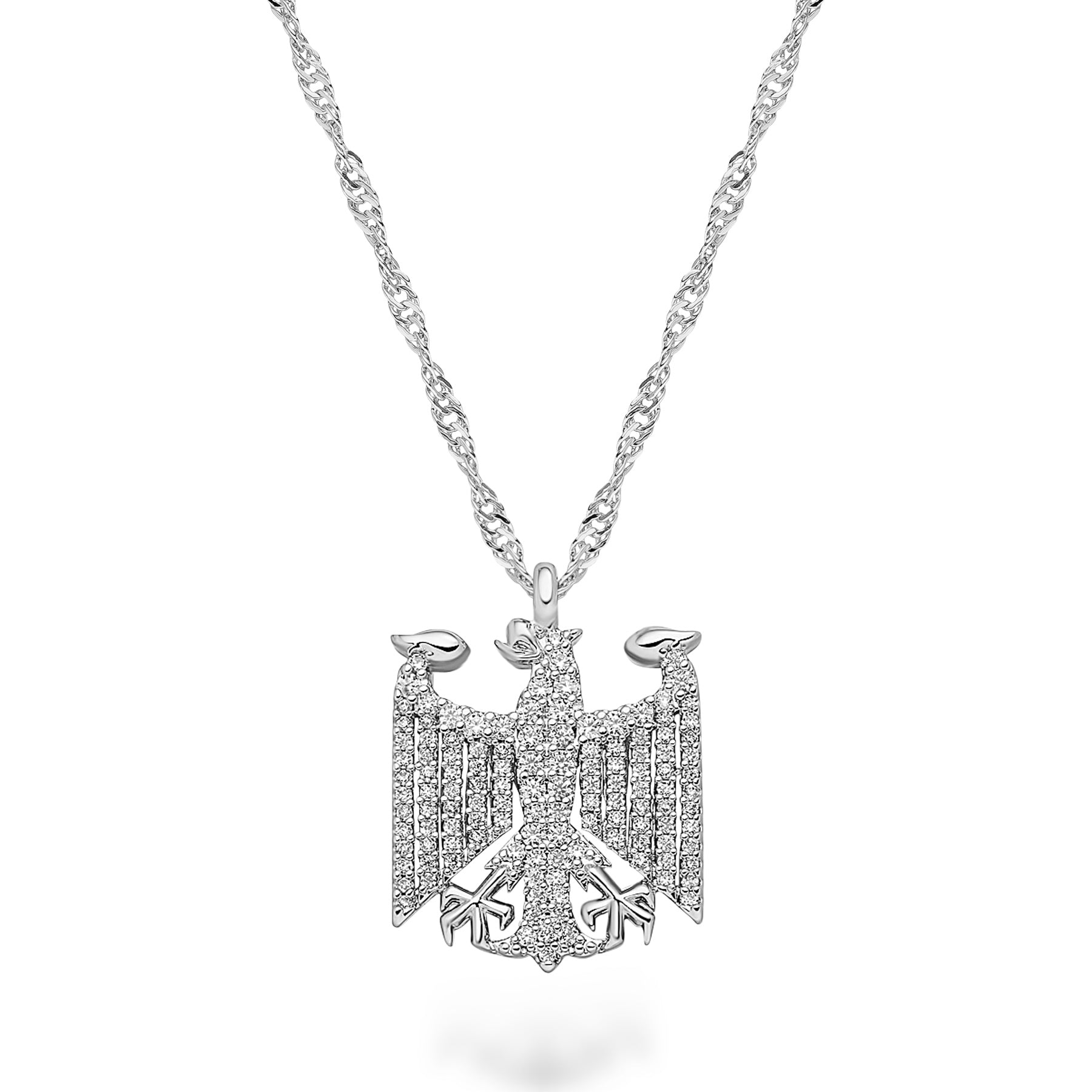 Deutschland Wappen Kette Damen Silber Edelstahl – Bundesadler