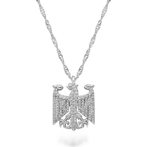 Deutschland Wappen Kette Damen Silber Edelstahl – Bundesadler