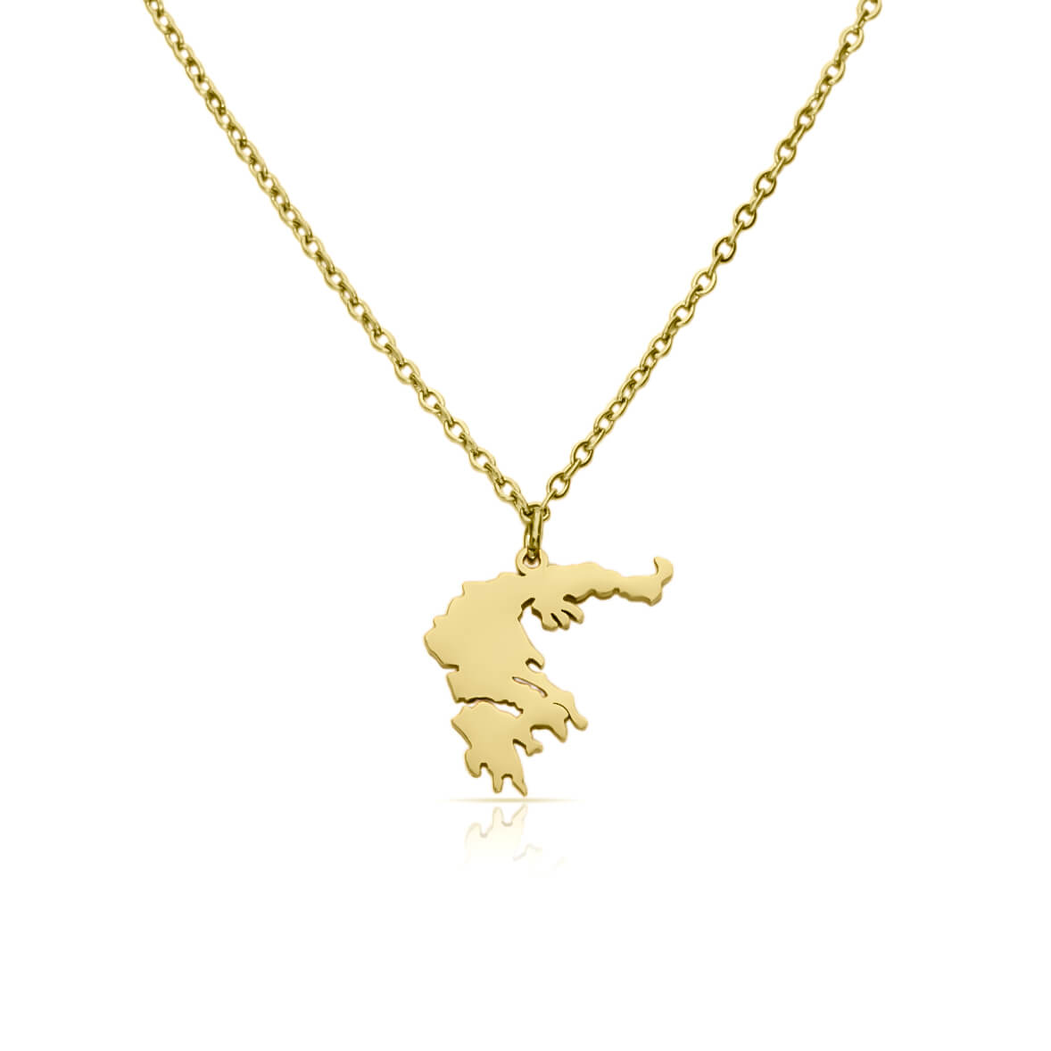 Griechenland Silhouette Landkarten Kette Herren Gold vergoldet | d'origine
