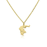 Griechenland Silhouette Landkarten Kette Herren Gold vergoldet | d'origine