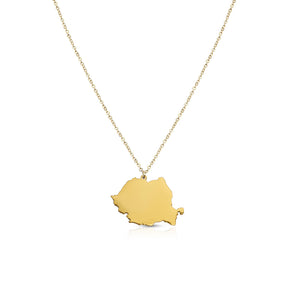 Rumänien Landkarten Kette Damen 18K Gold | d'origine
