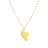 Iran Map Necklace for Women 18K Gold | d'origine