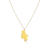 Serbien Landkarten Kette Damen 18K Gold | d'origine