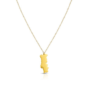 Portugal Landkarten Kette Damen 18K Gold | d'origine