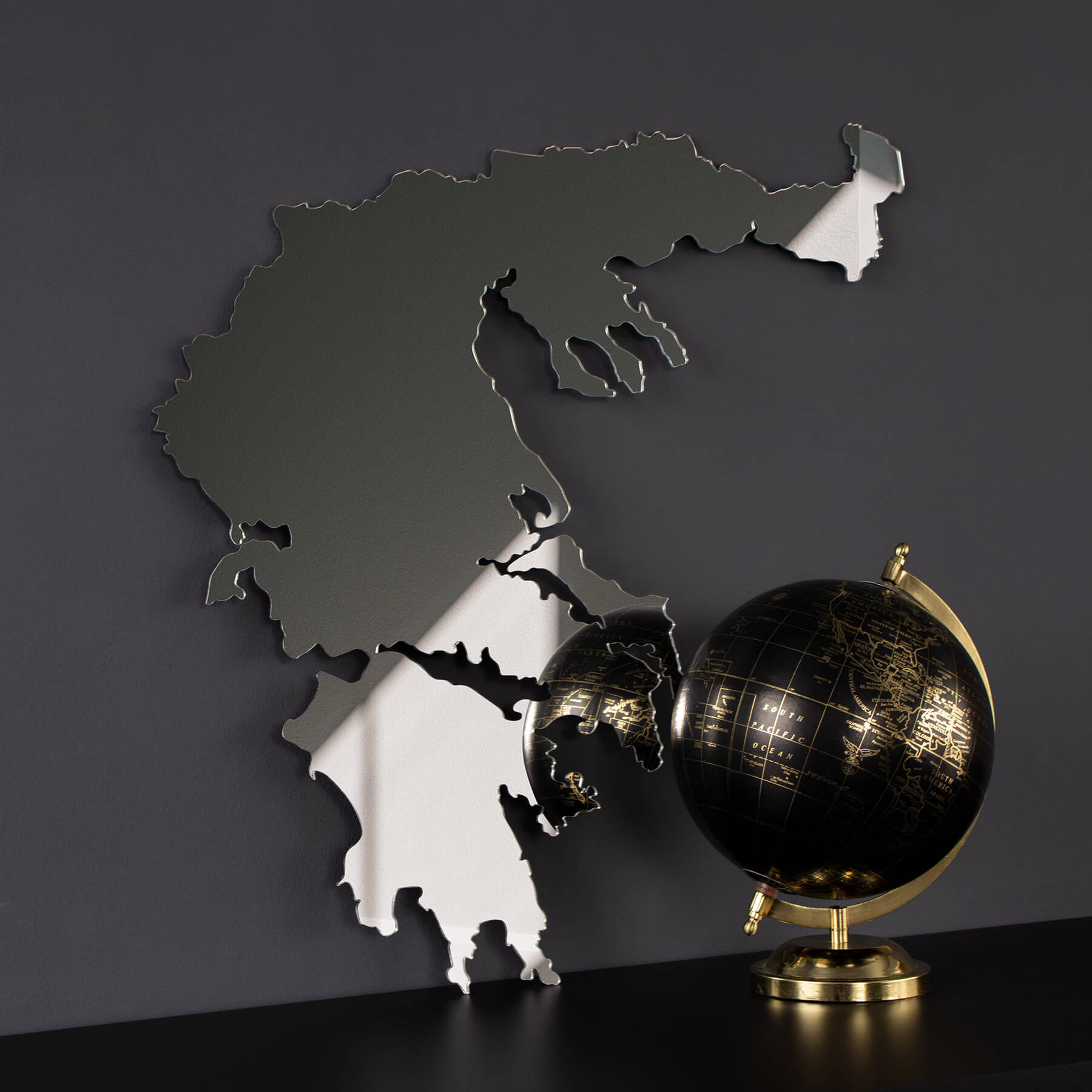 Griechenland Silhouette Spiegel Acrylglas | d'origine
