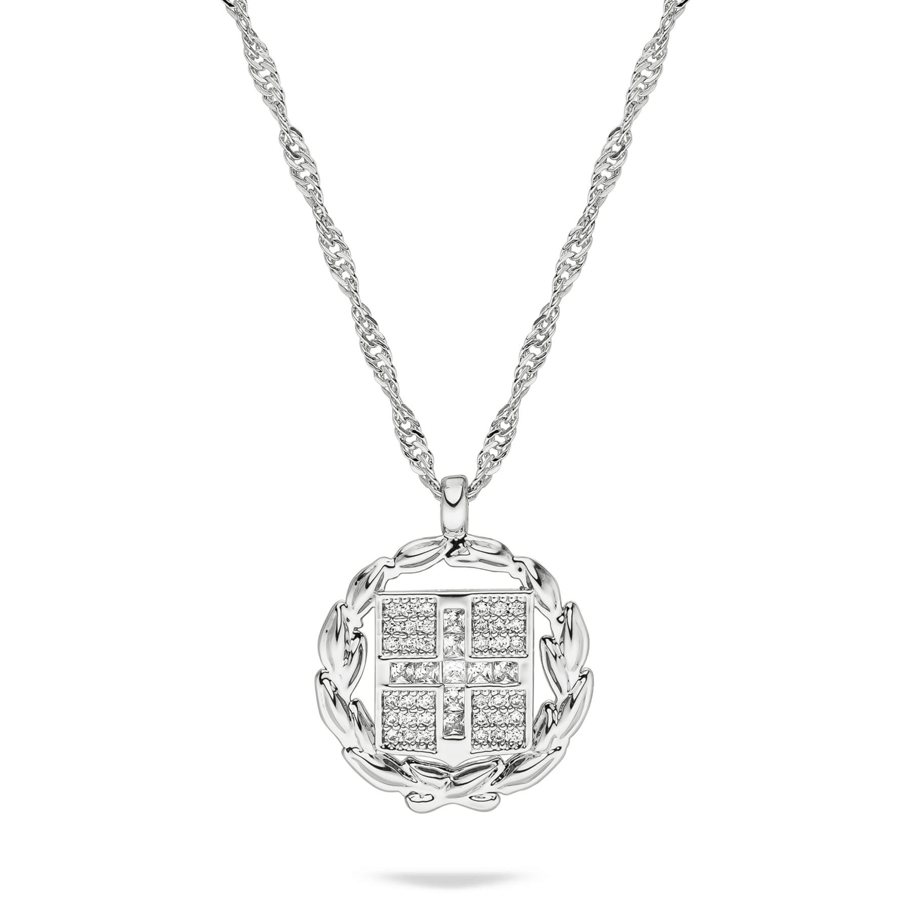 Griechenland Wappen Kette Damen Silber Edelstahl – Wappen