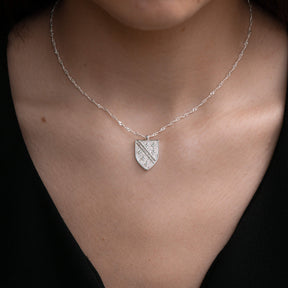 Bosnia Emblem Necklace Women Model Photo – Ljiljan Lily