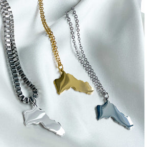 Kurdistan Map Necklace for Men Stainless Steel | d'origine