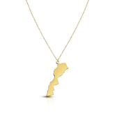Marokko Landkarten Kette Damen 18K Gold | d'origine
