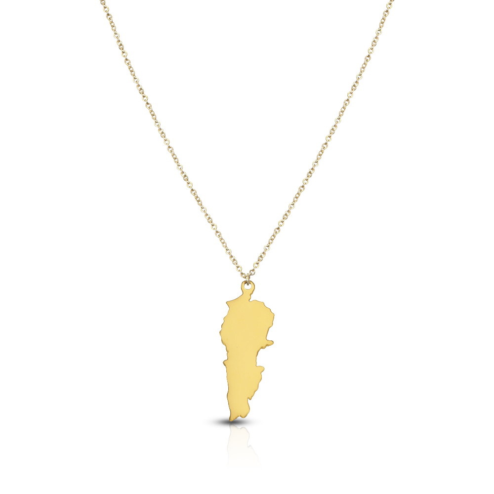 Libanon Landkarten Kette Damen 18K Gold | d'origine