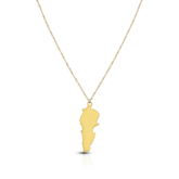 Libanon Silhouette Landkarten Kette Herren Gold vergoldet | d'origine