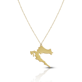 Croatia Map Necklace for Women 18K Gold | d'origine