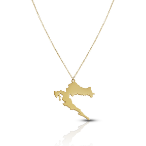 Croatia Map Necklace for Women 18K Gold | d'origine