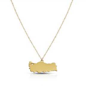 Türkei Silhouette Landkarten Kette Herren Gold vergoldet | d'origine