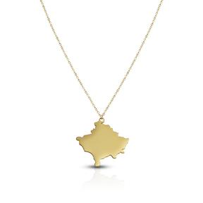 Kosovo Landkarten Kette Damen 18K Gold | d'origine
