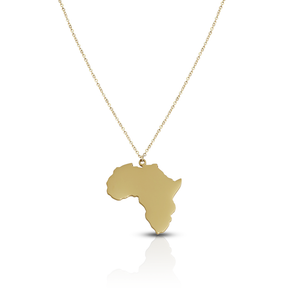 Afrika Landkarten Kette Damen 18K Gold | d'origine
