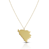 Bosnia Map Necklace Women 18K Gold | d'origine