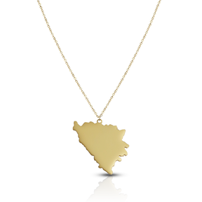 Bosnien Silhouette Landkarten Kette Herren Gold vergoldet | d'origine