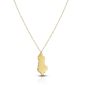 Albanien Landkarten Kette Damen 18K Gold | d'origine