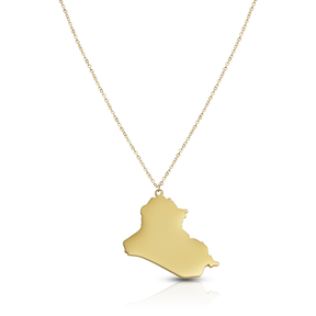 Irak Silhouette Landkarten Kette Herren Gold vergoldet | d'origine