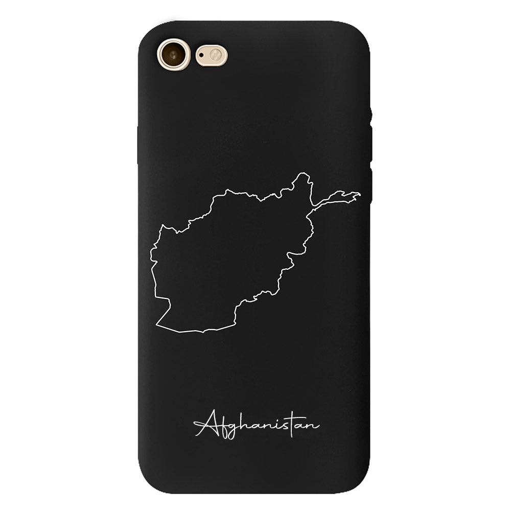 Afghanistan Handyhülle für iPhone 7, 8, SE, 7 Plus und 8 Plus – Rückseite mit Landkarte und Schriftzug