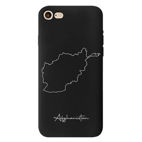 Afghanistan Handyhülle für iPhone 7, 8, SE, 7 Plus und 8 Plus – Rückseite mit Landkarte und Schriftzug