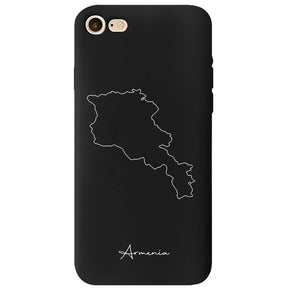 Armenia phone case for iPhone 7, 8, SE, 7 Plus and 8 Plus – back with map and lettering