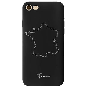Frankreich Handyhülle iPhone 7/8 – Landkarten Design