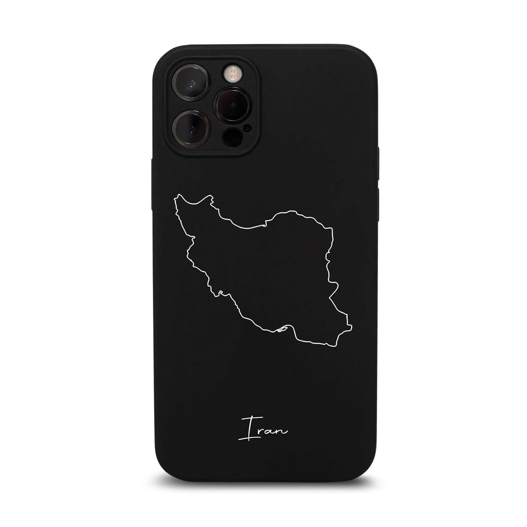 Iran Handyhülle für iPhone 11 und 12 – Rückseite mit Landkarte und Schriftzug