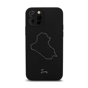 Irak Handyhülle für iPhone 11 und 12 – Rückseite mit Landkarte und Schriftzug