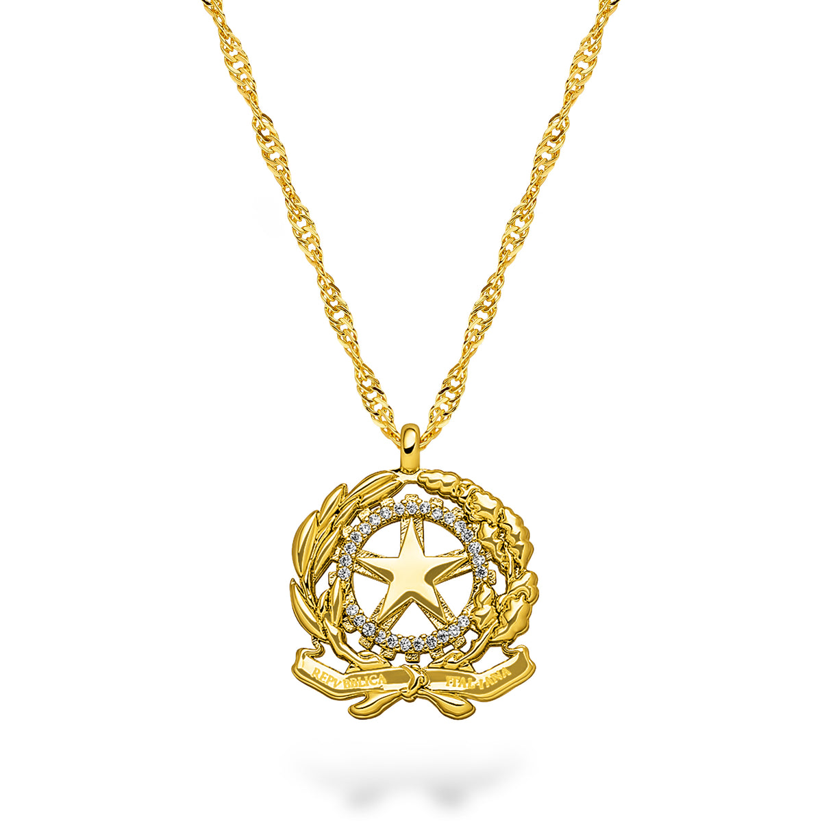 Italien Wappen Kette Damen Gold vergoldet | d'origine
