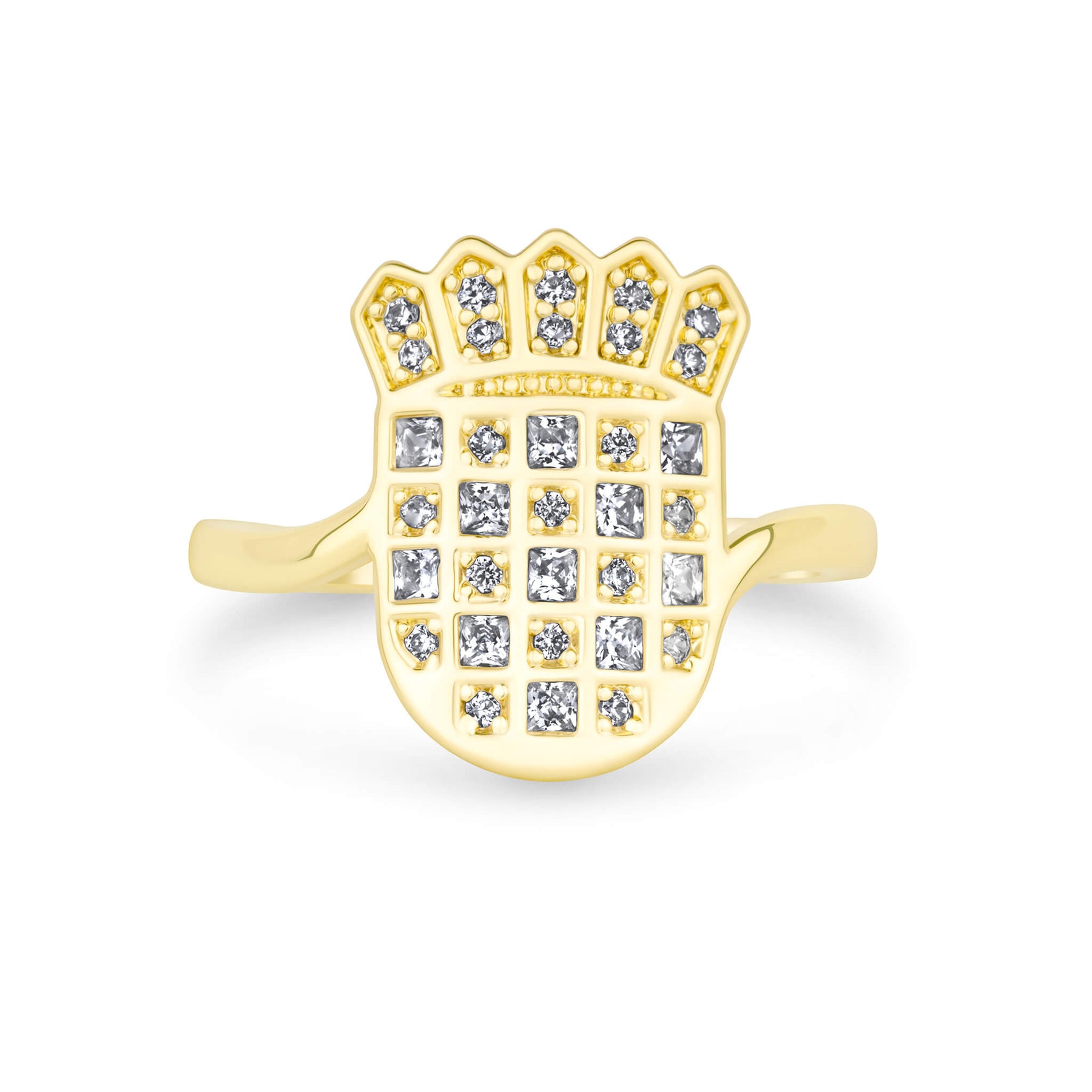 Kroatien Wappen Ring Damen 18K Gold – Šahovnica