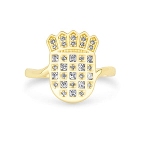 Kroatien Wappen Ring Damen 18K Gold – Šahovnica