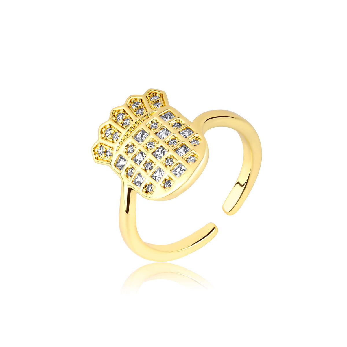 Kroatien Šahovnica Wappen Ring Damen 18K Gold | d'origine