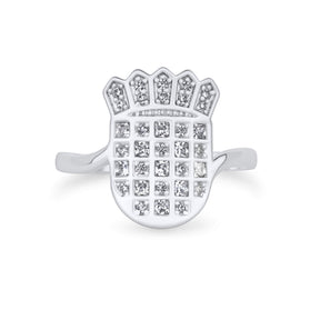 Kroatien Šahovnica Wappen Ring Damen Silber Edelstahl | d'origine