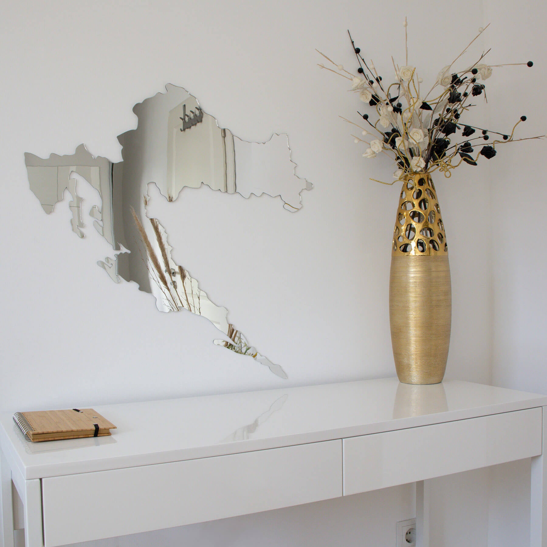 Kroatien Spiegel Acrylglas – Landkarte